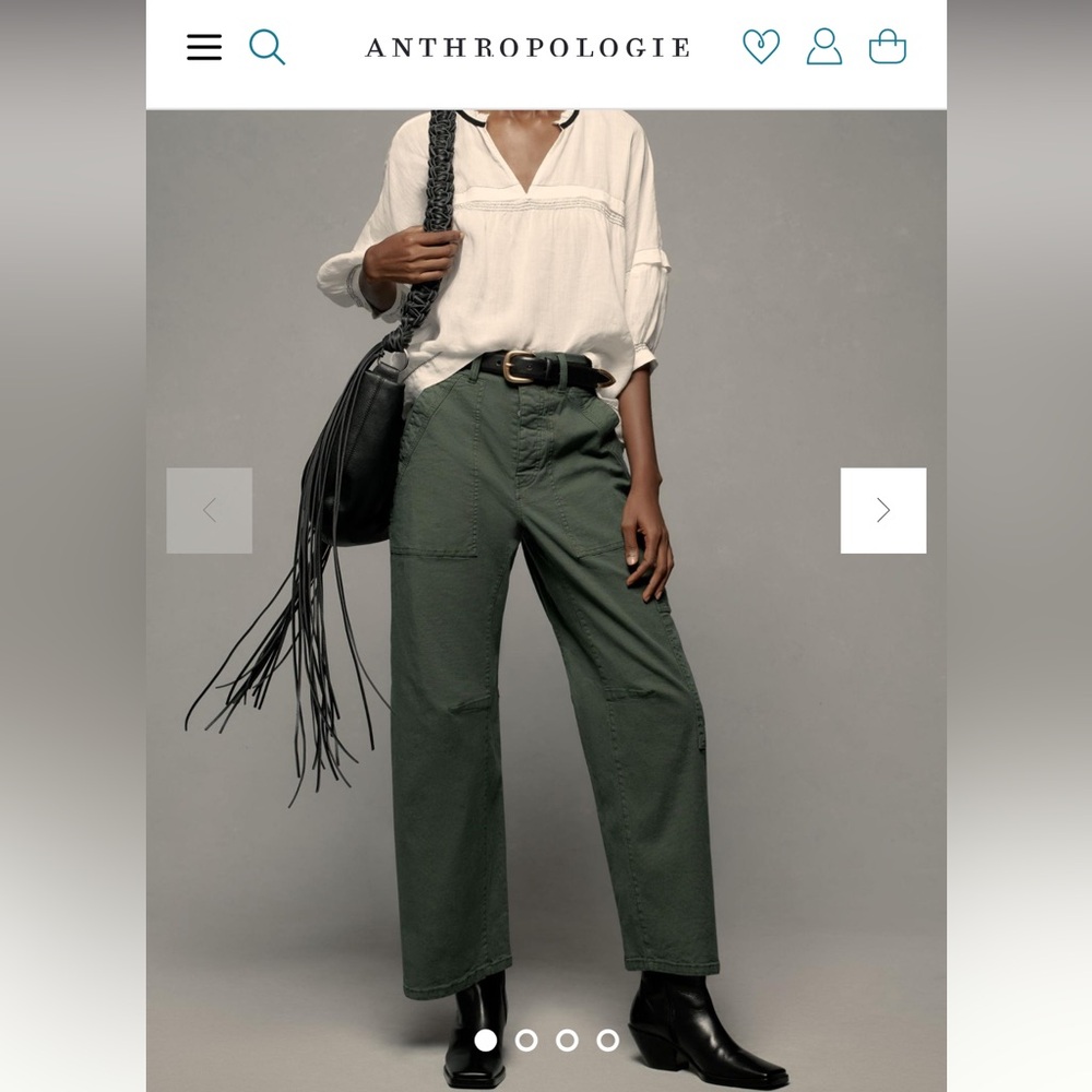 Anthropologie The Millie Low-Slung Barrel Pants by Pilcro size 32